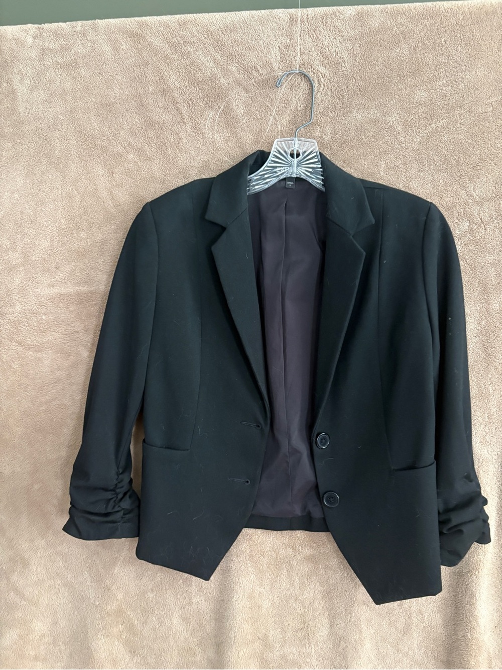 Express Black Women's Blazer with Notched Lapel